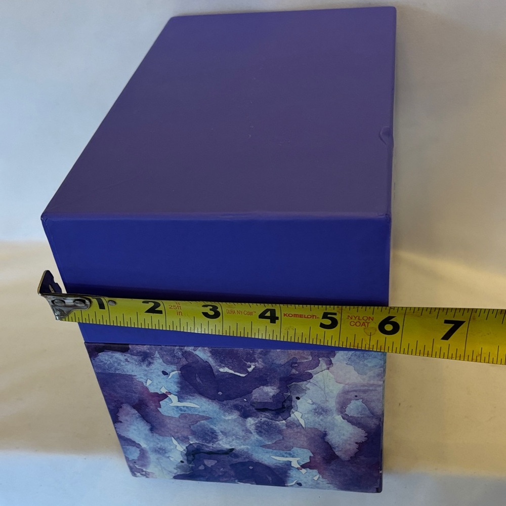 PURPLE & FLORAL BOX CARDS ORGANIZER - Picture 7 of 12